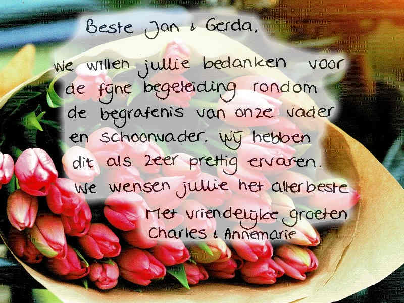 bedankkaart Charles-Anne